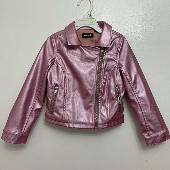 Pink faux leather jacket - Picture 1 of 7